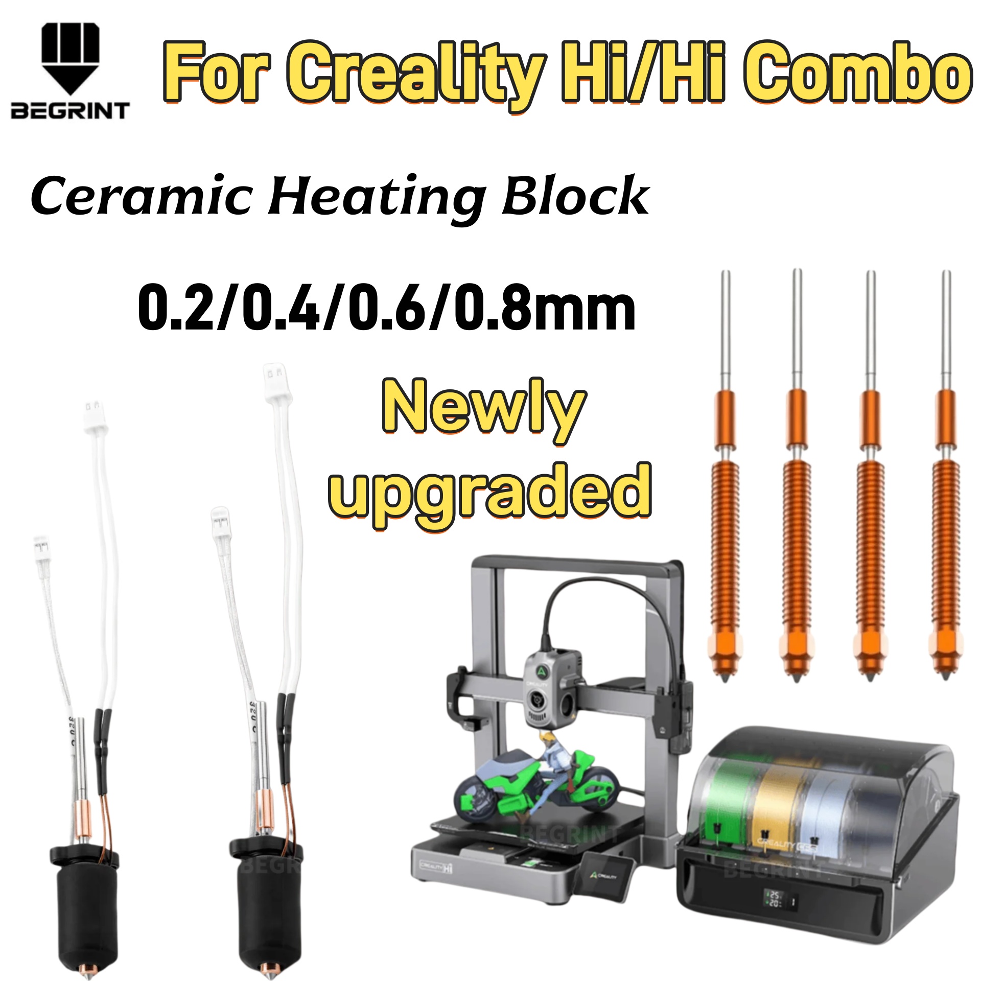 Hotend Assembly - Hochtemperatur-Keramik-Heizungskit für Creality Hi Hi Combo
