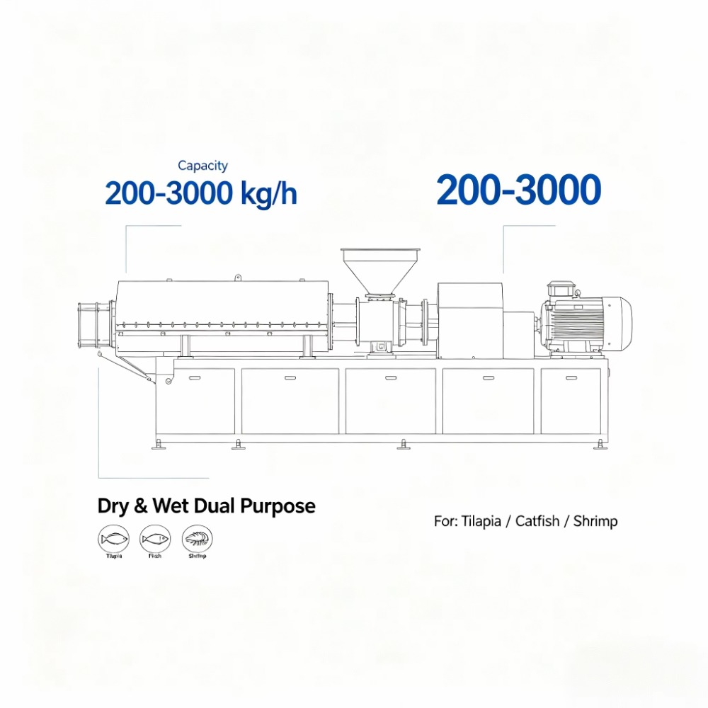 Schwebender Fischfutter-Extrud – Extruder Bewertung und Preis