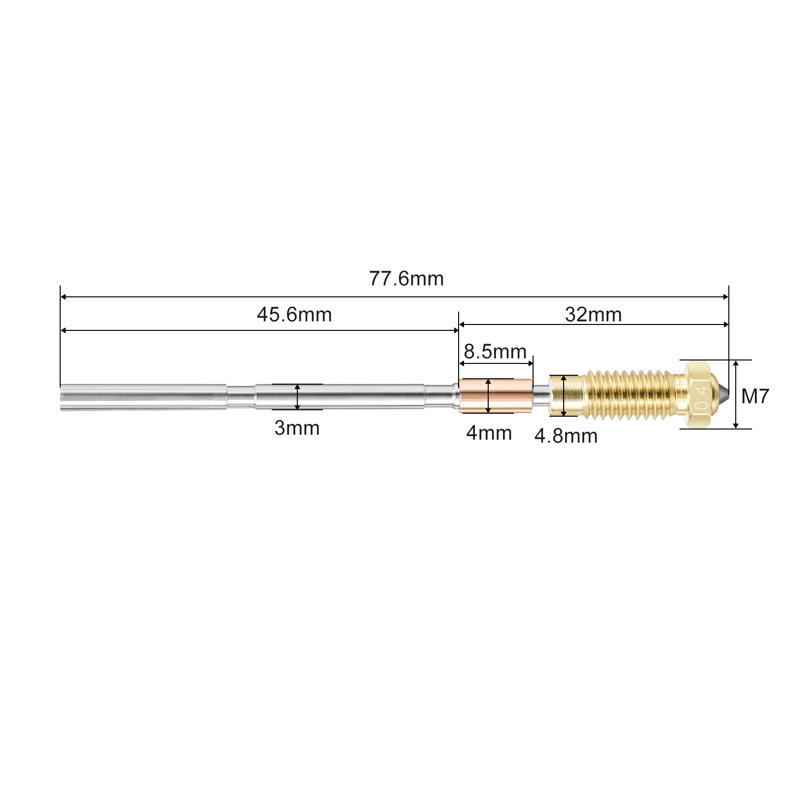 Verbesserte Hotend-Düse für Pr – Hotend 0.4Mm Bewertung und Preis