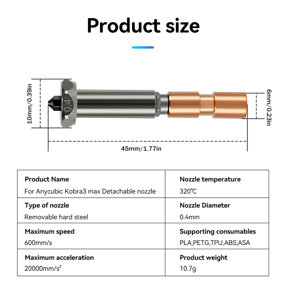 Neue Upgrade-Düse für Anycubic – Hotend 0.4Mm Bewertung und Preis